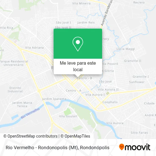 Rio Vermelho - Rondonopolis (Mt) mapa