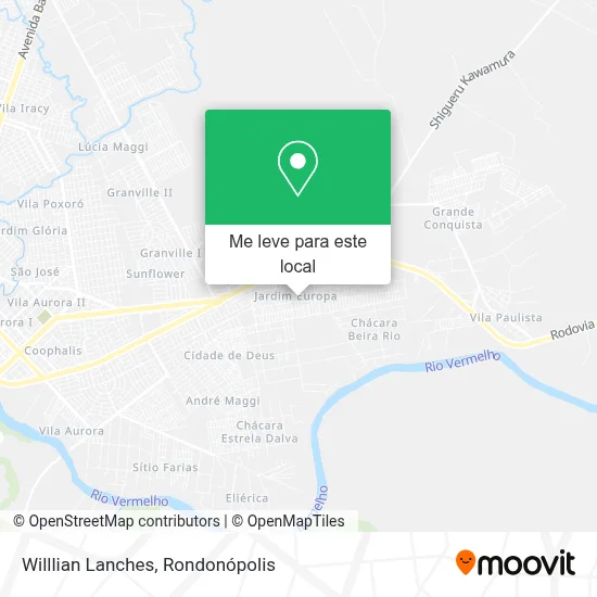 Willlian Lanches mapa