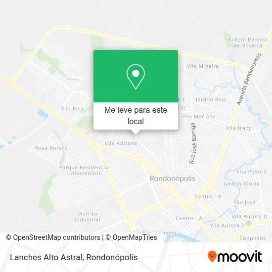 Lanches Alto Astral mapa