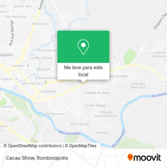 Cacau Show mapa
