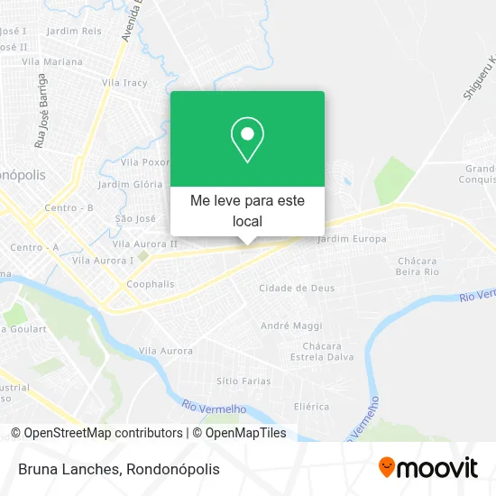 Bruna Lanches mapa