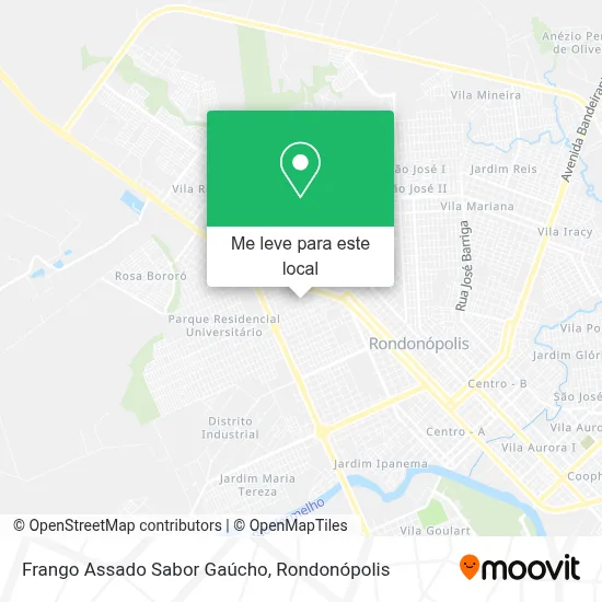 Frango Assado Sabor Gaúcho mapa