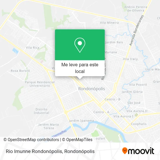 Rio Imunne Rondonópolis mapa