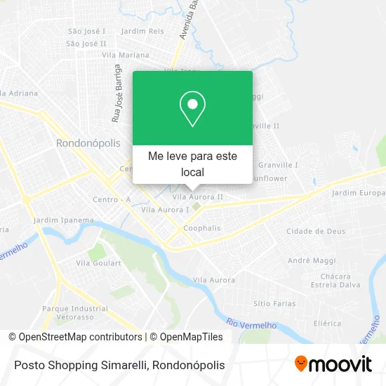 Posto Shopping Simarelli mapa