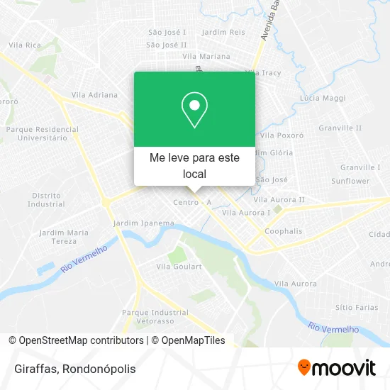 Giraffas mapa