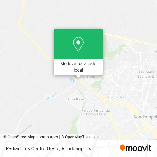 Radiadores Centro Oeste mapa