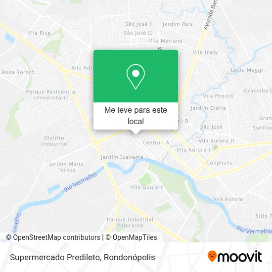 Supermercado Predileto mapa