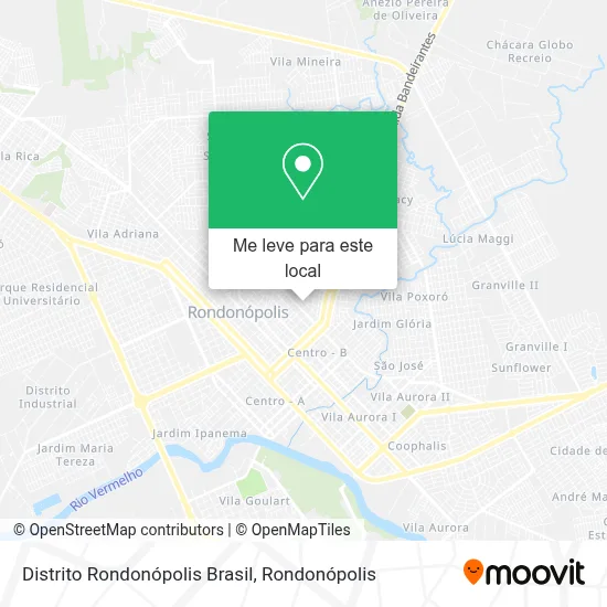 Distrito Rondonópolis Brasil mapa