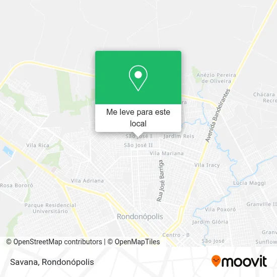 Savana mapa