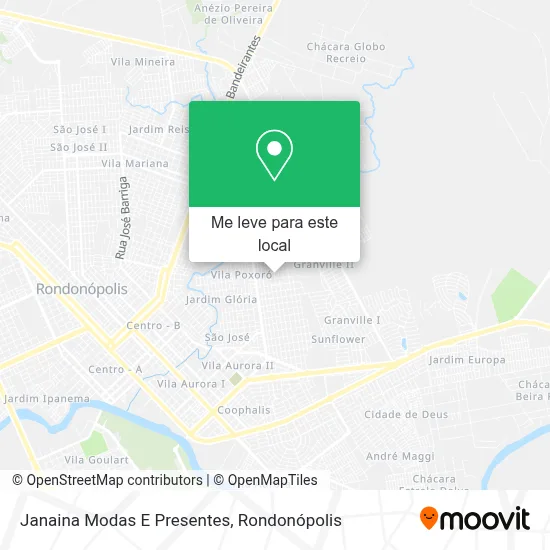 Janaina Modas E Presentes mapa
