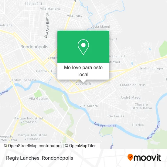Regis Lanches mapa