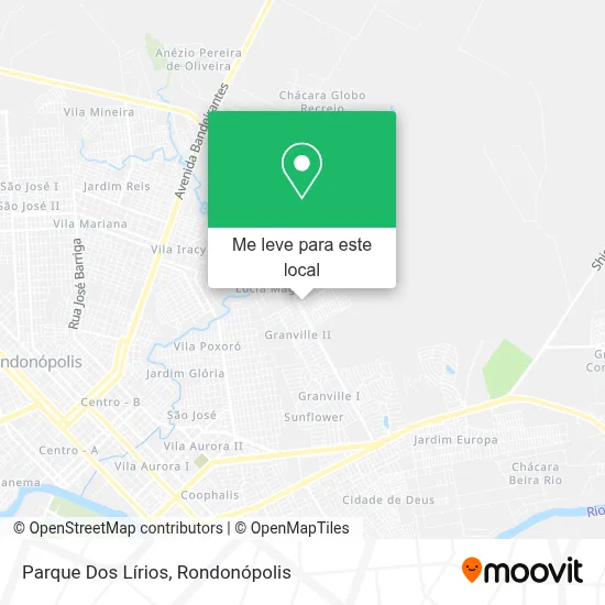 Parque Dos Lírios mapa