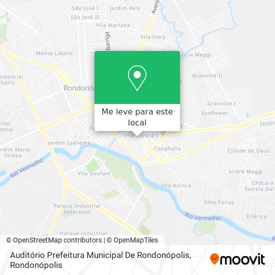 Auditório Prefeitura Municipal De Rondonópolis mapa