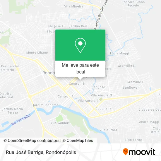 Rua José Barriga mapa