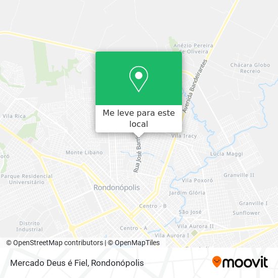 Mercado Deus é Fiel mapa