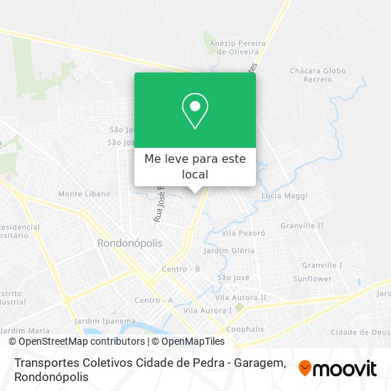 Transportes Coletivos Cidade de Pedra - Garagem mapa