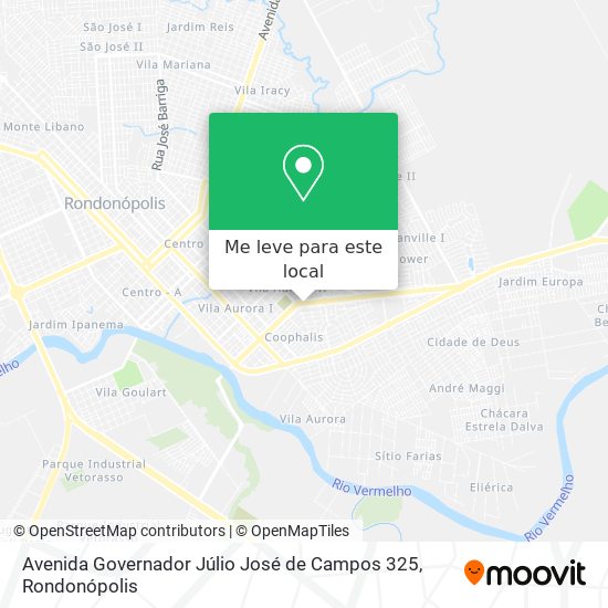 Avenida Governador Júlio José de Campos 325 mapa