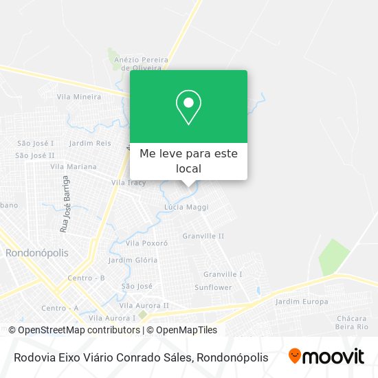 Rodovia Eixo Viário Conrado Sáles mapa