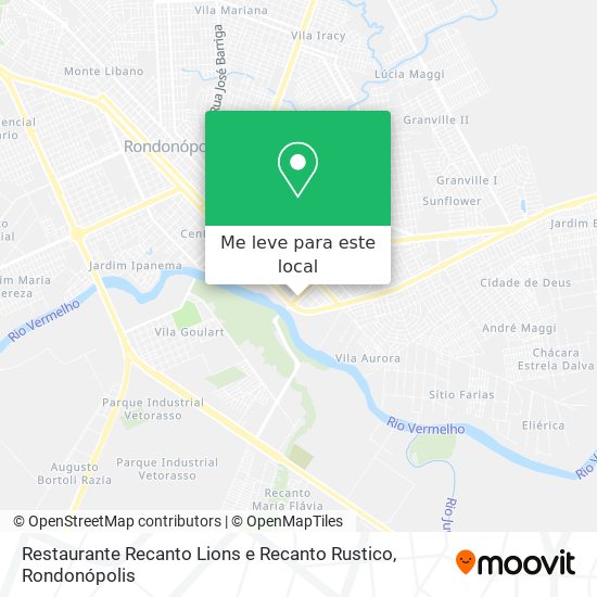 Restaurante Recanto Lions e Recanto Rustico mapa