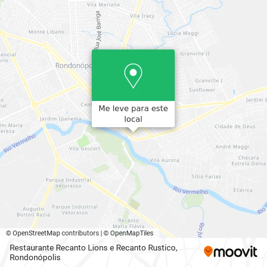 Restaurante Recanto Lions e Recanto Rustico mapa