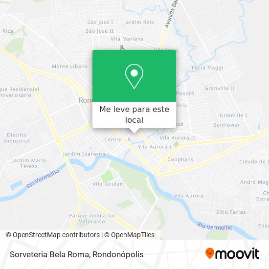 Sorveteria Bela Roma mapa