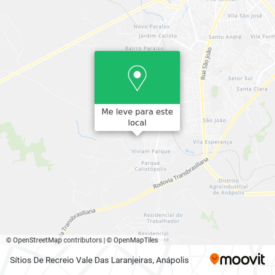 Sítios De Recreio Vale Das Laranjeiras mapa