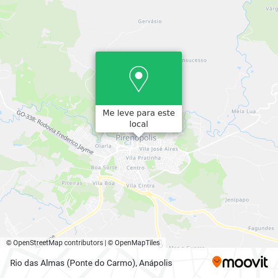 Rio das Almas (Ponte do Carmo) mapa