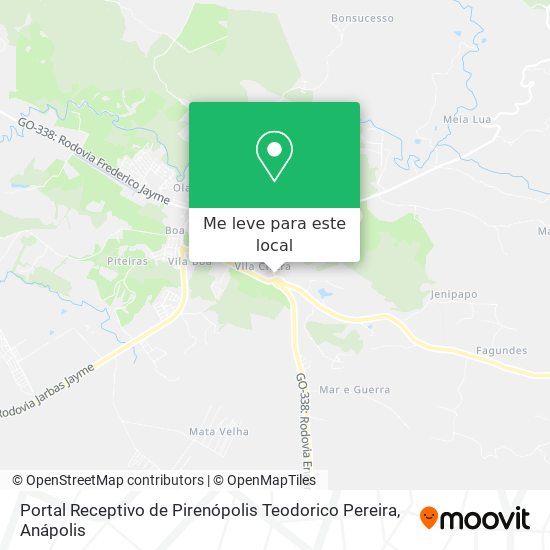 Portal Receptivo de Pirenópolis Teodorico Pereira mapa