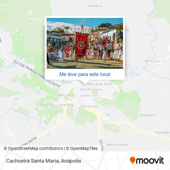 Cachoeira Santa Maria mapa