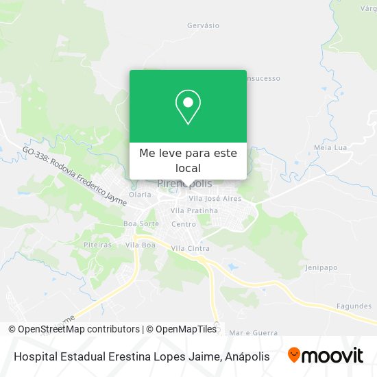 Hospital Estadual Erestina Lopes Jaime mapa
