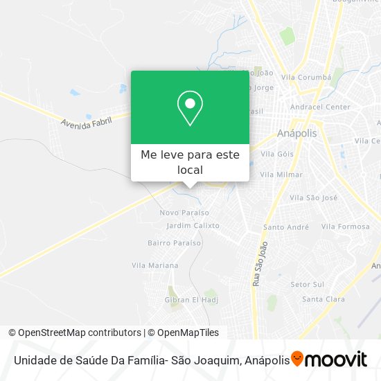 Unidade de Saúde Da Família- São Joaquim mapa