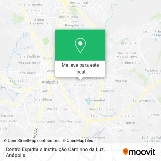 Centro Espírita e Instituição Caminho da Luz mapa