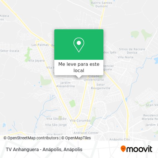 TV Anhanguera - Anápolis mapa