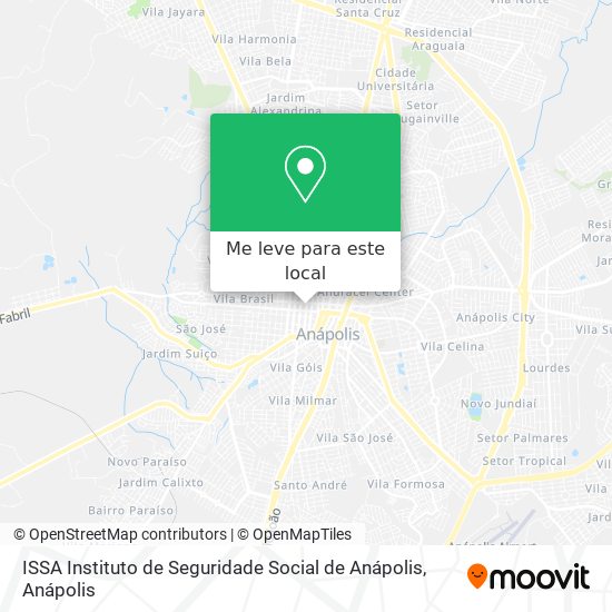 ISSA Instituto de Seguridade Social de Anápolis mapa