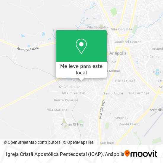 Igreja Cristã Apostólica Pentecostal (ICAP) mapa