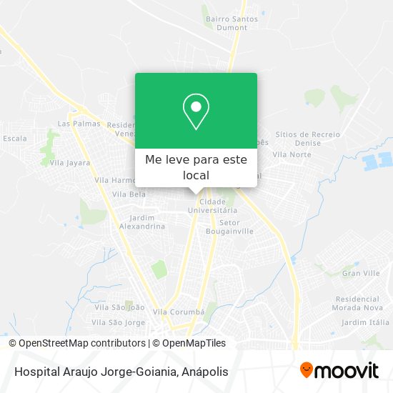 Hospital Araujo Jorge-Goiania mapa