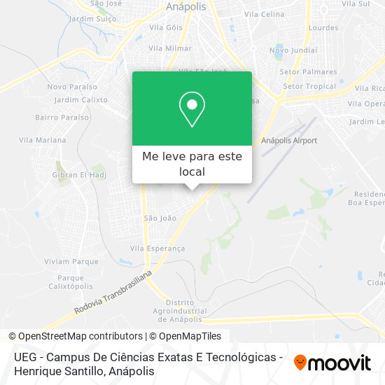UEG - Campus De Ciências Exatas E Tecnológicas - Henrique Santillo mapa