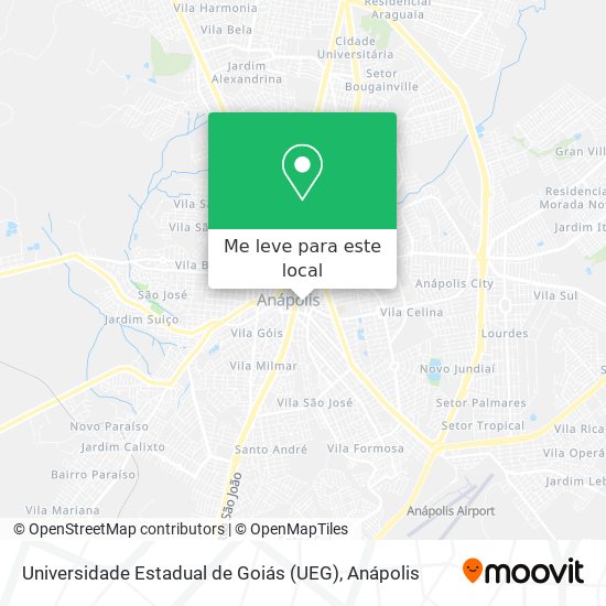 Universidade Estadual de Goiás (UEG) mapa