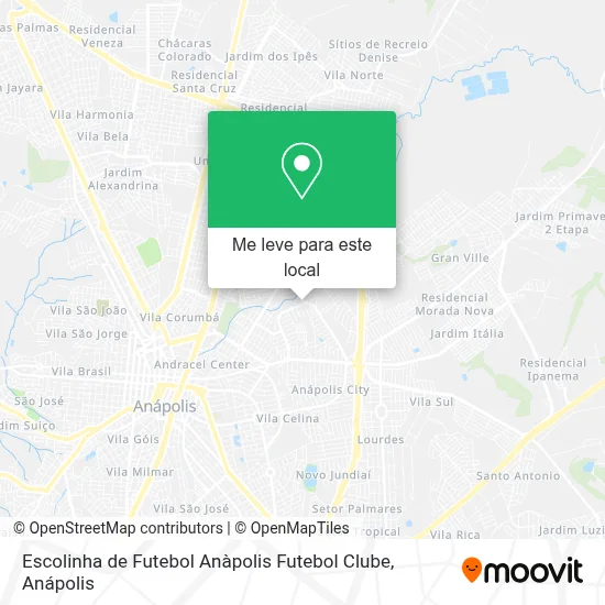 Escolinha de Futebol Anàpolis Futebol Clube mapa