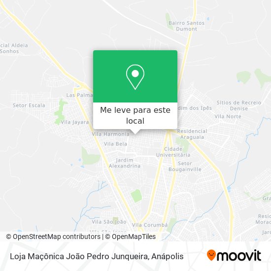 Loja Maçônica João Pedro Junqueira mapa