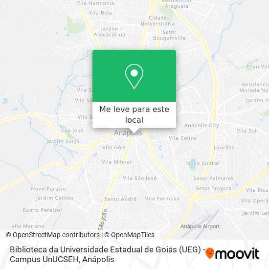 Biblioteca da Universidade Estadual de Goiás (UEG) - Campus UnUCSEH mapa