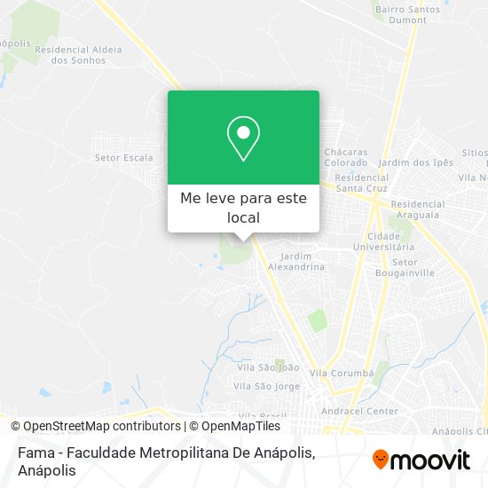 Fama - Faculdade Metropilitana De Anápolis mapa