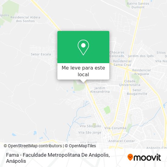 Fama - Faculdade Metropolitana De Anápolis mapa