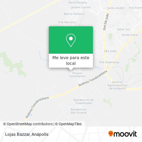 Lojas Bazzar mapa