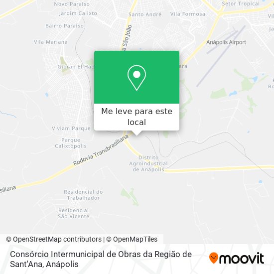 Consórcio Intermunicipal de Obras da Região de Sant'Ana mapa