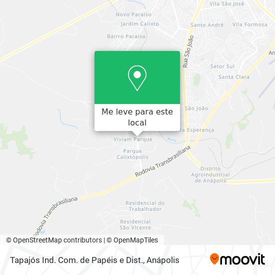 Tapajós Ind. Com. de Papéis e Dist. mapa