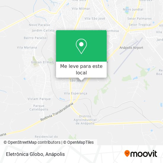 Eletrônica Globo mapa
