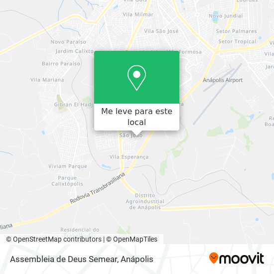 Assembleia de Deus Semear mapa