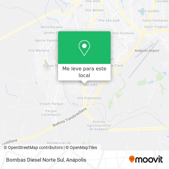 Bombas Diesel Norte Sul mapa