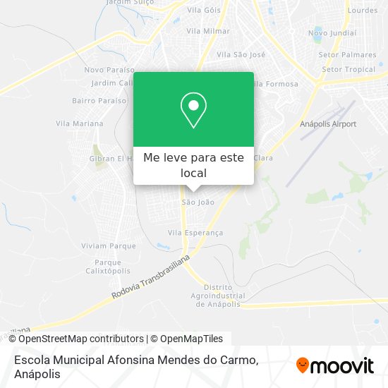 Escola Municipal Afonsina Mendes do Carmo mapa